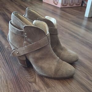 rag & bone Tan Suede Ankle Booties Size 37